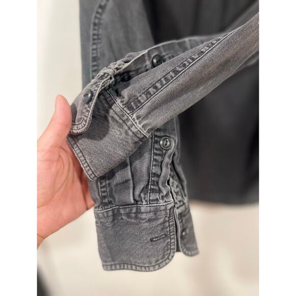 Madewell Minimalist  Black Denim Button Down Shirt Small - Picture 6 of 6